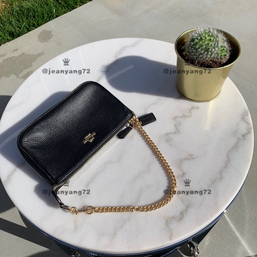 Coach Leather Large 19 Wristlet Clutch Bag Satchel